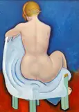 Jaroslav Hořánek, Sitting Woman, 1961, oil on canvas