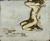 Bohumil Žemlička, Young Woman Sitting, 1970s, oil on canvas