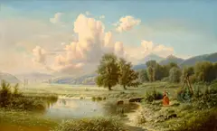 Adolf Chwala, Afternoon Landscape, 1865–1870, oil on canvas