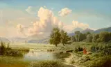 Adolf Chwala, Afternoon Landscape, 1865–1870, oil on canvas