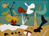 František Gross, Undersea Landscape, 1969, oil on hardboard