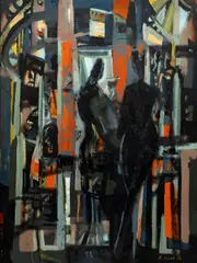 Karel Souček, Bar in the Arcade, 1958, oil on canvas