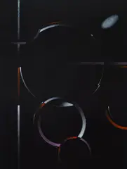Theodor Pištěk, Conversation with Hawking B2, 2019, mixed media (oil, lacquer) on wood-fibre