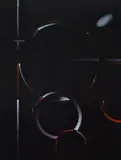 Theodor Pištěk, Conversation with Hawking B2, 2019, mixed media (oil, lacquer) on wood-fibre