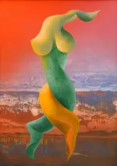 Joseph Istler, Figure IV, 1993, mixed media (oil, acrylic) on cardboard