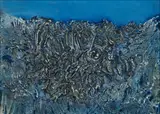 Bohdan Kopecký, Wrinkles, 1967, mixed media (oil, carborundum dust) on canvas