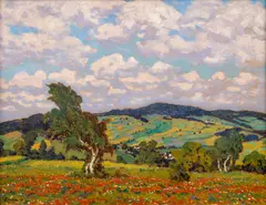 Jan Honsa, Summer Landscape, 1912, oil on cardboard