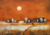 Ota Janeček, House on a Pond Dam, 24/11/1977, oil on canvas