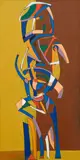 Bohumír Matal, Figure, 1985, oil on hardboard