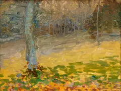 Otakar Lebeda, In a Grove, 1898, oil on canvas