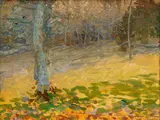Otakar Lebeda, In a Grove, 1898, oil on canvas