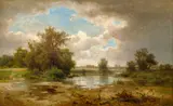 Adolf Chwala, Flat Landscape, 1875–1885, olej na plátně
