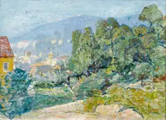 Ludvík Kuba, My View of Karlovy Vary, 1936, oil on canvas