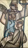 Miloslav Hájek, Designs for Stained Glass Windows for Strojimport, 1960, mixed media (pastel, charcoal, gouache) on paper