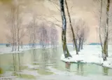 Alois Kalvoda, Winter Stream