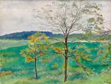 Václav Rabas, Sprouting Nut Tree, 1954, oil on canvas