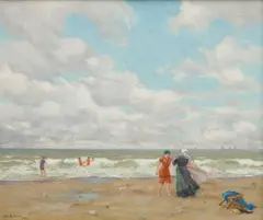 Tavík František Šimon, Windy Day at the Beach, 1910, oil on canvas