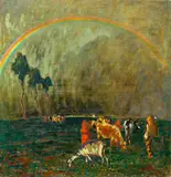 Otakar Nejedlý, Landscape with Rainbow