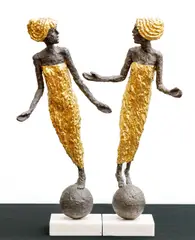 Olbram Zoubek, Sisters, 1987, mixed media (tin, lead, gold)