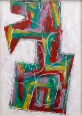 Jan Kotik, No Title, first half of the 1980s, acrylic on cardboard