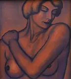 František Drtikol, Nude, 11/29/38, oil on cardboard