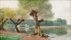 Václav Jansa, Willows by the Pond, 1901, oil on canvas