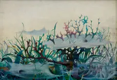 Václav Tikal, Cobwebs, 1951, oil on hardboard