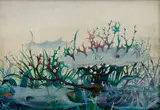 Václav Tikal, Cobwebs, 1951, oil on hardboard