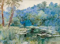 Vaclav Radimsky, On the Pondside, circa 1905, watercolor on paper