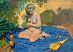 Max Švabinský, Combing Hair, 1908, oil on canvas