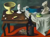 Zdeněk Tůma, Still Life on a Bench, 1942, oil on wood panel