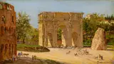 Antonie Brandeisová, The Arch of Constantine in Rome, 1890s, oil on wood panel