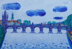 Karel Černý, Charles Bridge, 1953–1954, oil on canvas