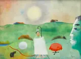 Ota Janeček, Spa Time (Olga's Dream), 1983, oil on canvas