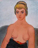 Jaroslav Hořánek, Half Nude of a Young Woman, 1960, oil on canvas