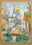 Josef Lada, Saint George and the Dragon, 1939, gouache on cardboard