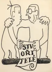 Josef Čapek, Creators, 1926, mixed media (ink, pencil) on paper