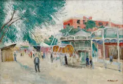 The Funfair by Karel Holan, 1932, oil on canvas, sold Nov 2023