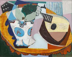 Emil Filla, Still Life with a Mandoline and a Porcelain Bowl, 1926, oil on canvas