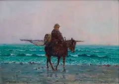 Jan Honsa, Normandy, 1903, oil on cardboard