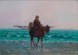 Jan Honsa, Normandy, 1903, oil on cardboard
