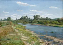 Stanislav Lolek, Landscape with a Rivulet, 1898, oil on canvas