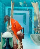 Jaroslava Pešicová, In the Bathroom, 1981, oil on canvas