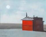 Moonlight by Kamil Lhoták, 1947, mixed media (oil, gouache) on paper, sold Nov 2023
