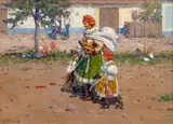 Antoš Frolka, On the way to the Fun Fair, 1926, oil on canvas
