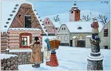 Josef Lada, The Servant's Carol, 1950, gouache on cardboard