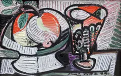 Emil Filla, Still Life with Apples and a Goblet, 1949, oil on canvas