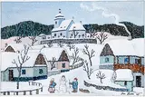 Josef Lada, Winter, 1945, gouache on paper laid down on cardboard
