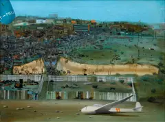 Kamil Lhoták, Glider in the Suburbs, 1943, oil on canvas