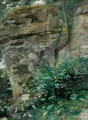 Josef Bašek, The Rocks, 1891, oil on cardboard